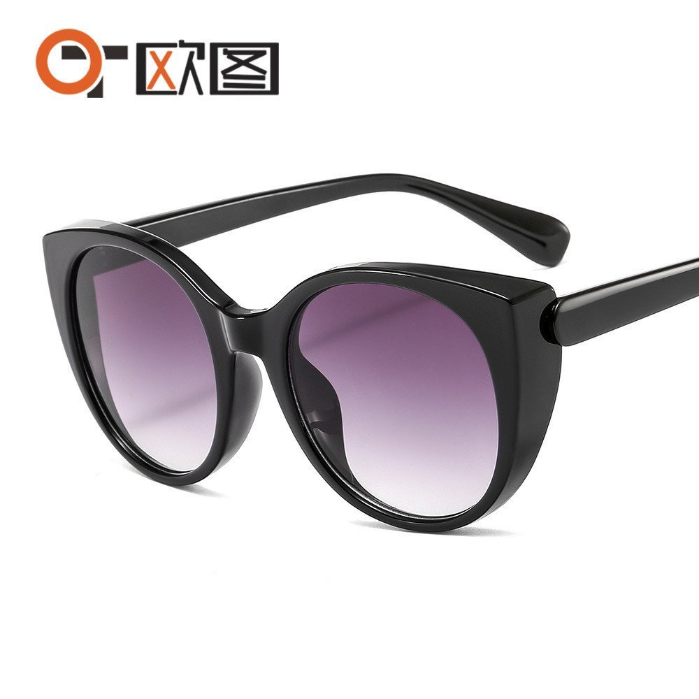 Óculos de Sol Cat Eye Novos Bloco de Cor Óculos de Sol Unissex Lente Plana 7703 Óculos de Sol Transfronteiriços Atacado 