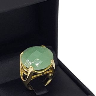 Anel Feminino Com Pedra Natural Circular Vários Modelos Banho De Ouro 18k 4782