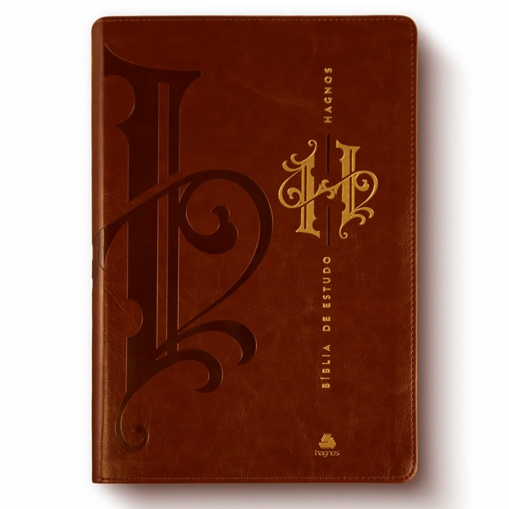 Bíblia de Estudo Hagnos | King James | Capa Luxo Marrom em Oferta na Shopee