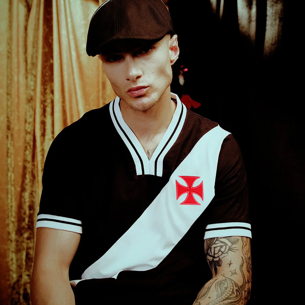 Camisa Vasco Retrô 1974 Preta Masculina Oficial em Oferta na Shopee