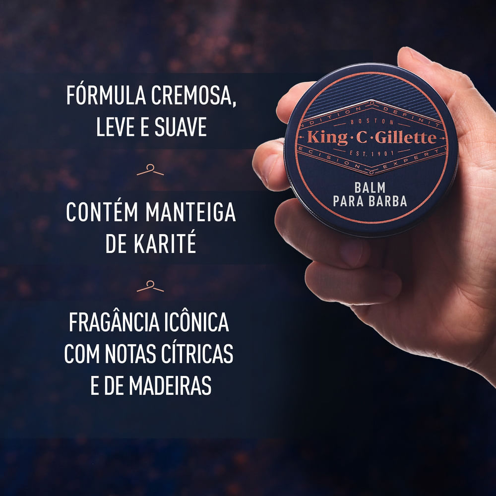 Detalhes do Balm para Barba King C. Gillette 75ml