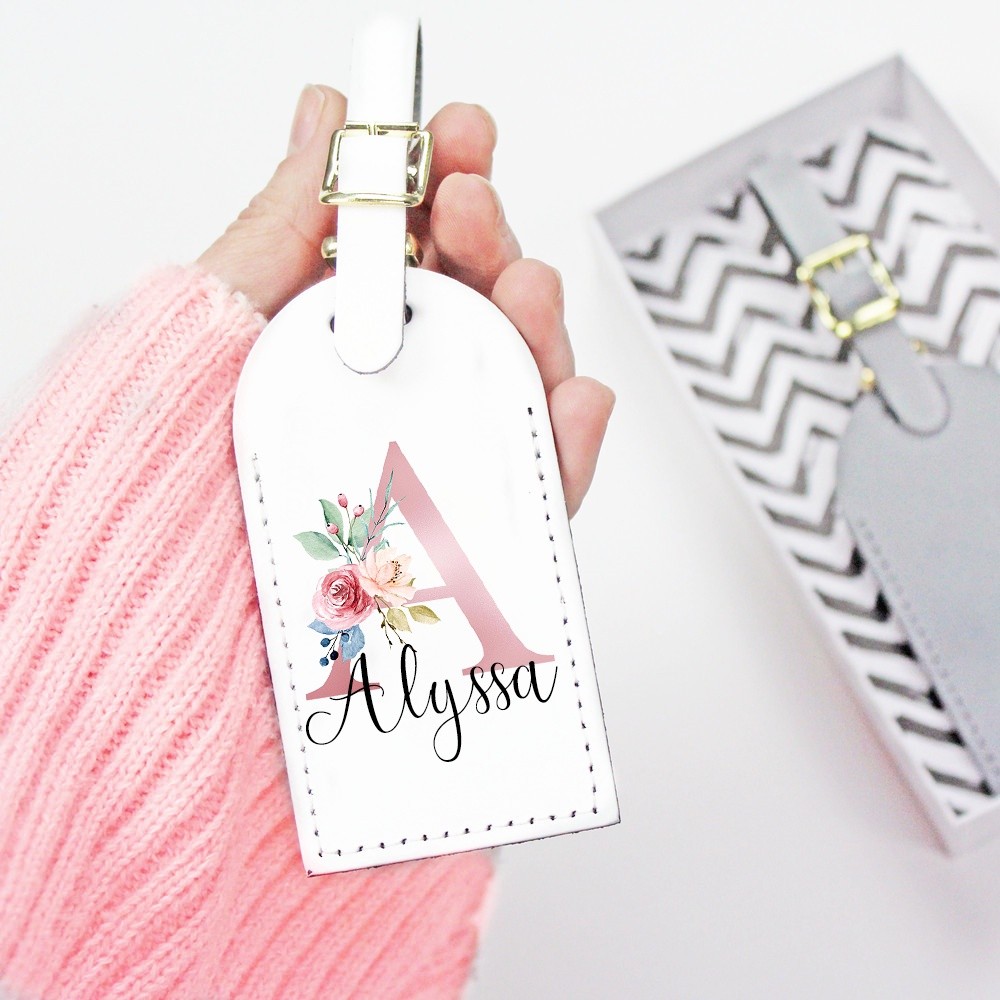 Etiqueta de Bagagem com Nome Personalizado – Couro PU | Presente Elegante