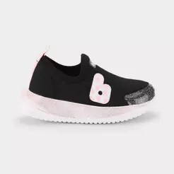 Tênis Infantil Bibi Flash Preto com Rosa 1232295