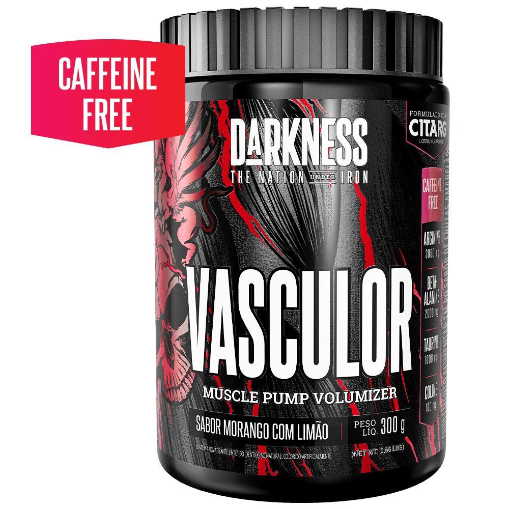 DARKNESS Suplemento Pré-Treino Vasodilatador Máximo Desempenho Fórmula Alta Performance Sabor Morango com Limão - 300g