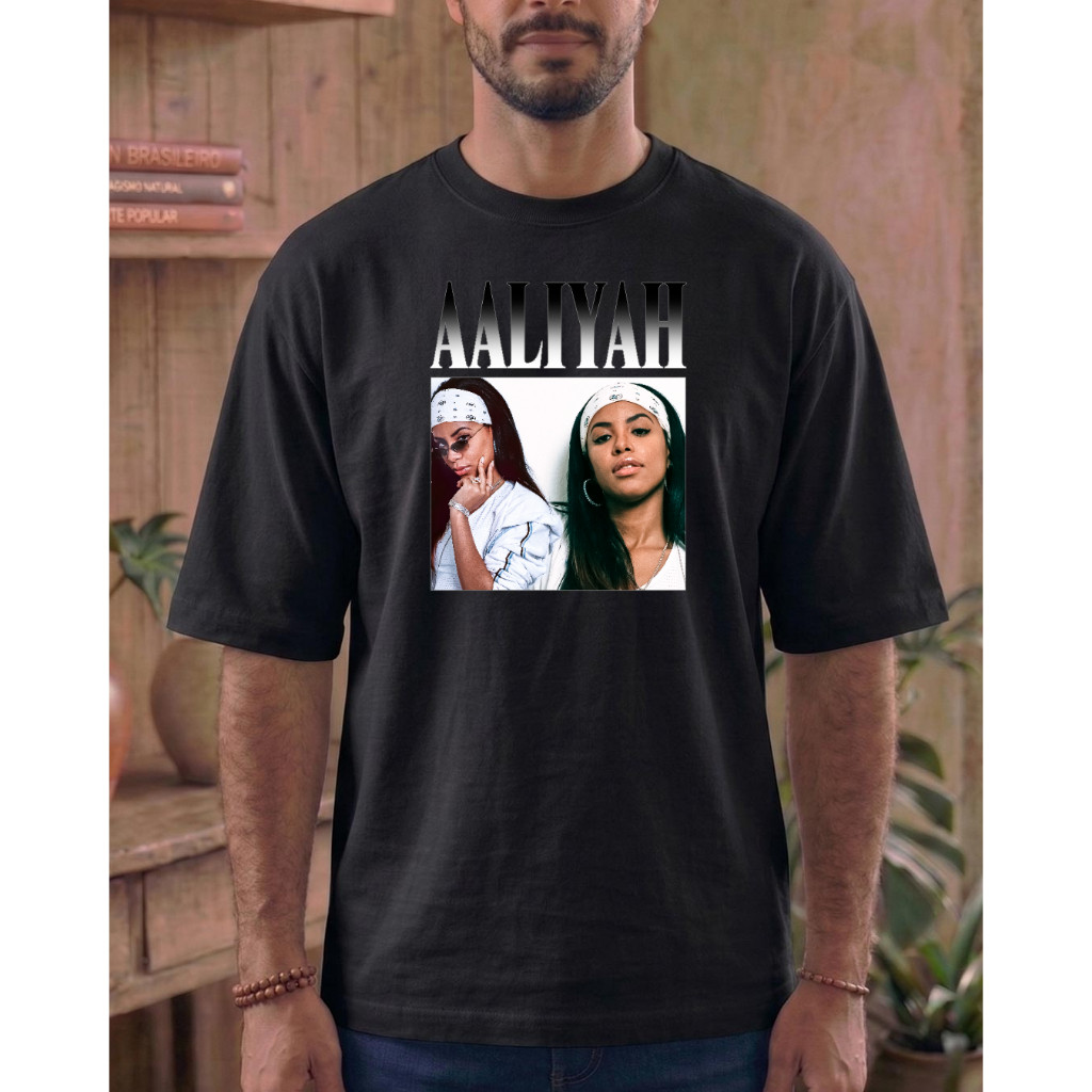 Camiseta Aaliyah Estampada Personalizada Oversized Streetwear