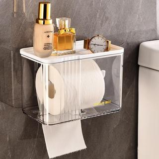 Caixa de tecido higiênico Rack de papel higiênico caixa de papel higiênico doméstico perfuração-livre criativo à prova d
