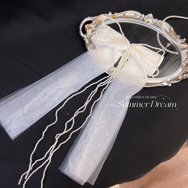 Véu acessórios bebê menina flor menina cocar vestido branco acessórios crianças Hairpin aniversário foto acessórios de c