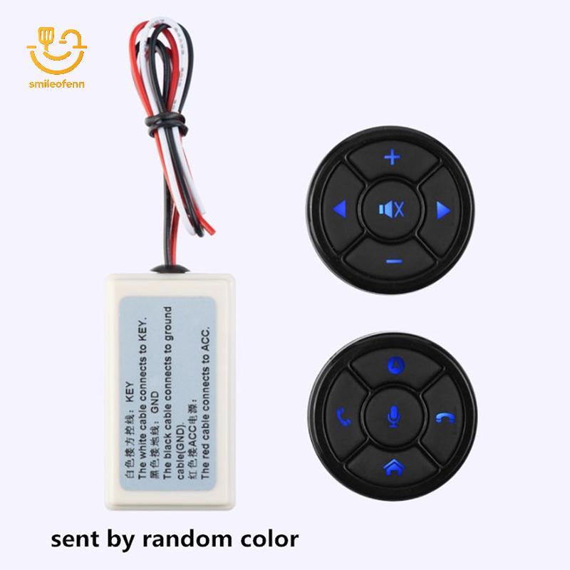 smileofenn Controle Remoto Universal Para Volante De Carro , 10 Teclas , Música , Sem Fio , DVD , GPS , Rádio , Botões D