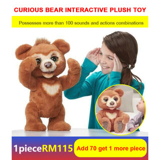 【Urso Divertido】Brinquedo De Pelúcia Interativo De Urso Curioso/Presente/Crianças/Interação/Família