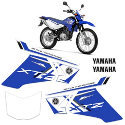 Kit Adesivos para Yamaha Xtz 125 2014/2016 Moto Azul Lateral