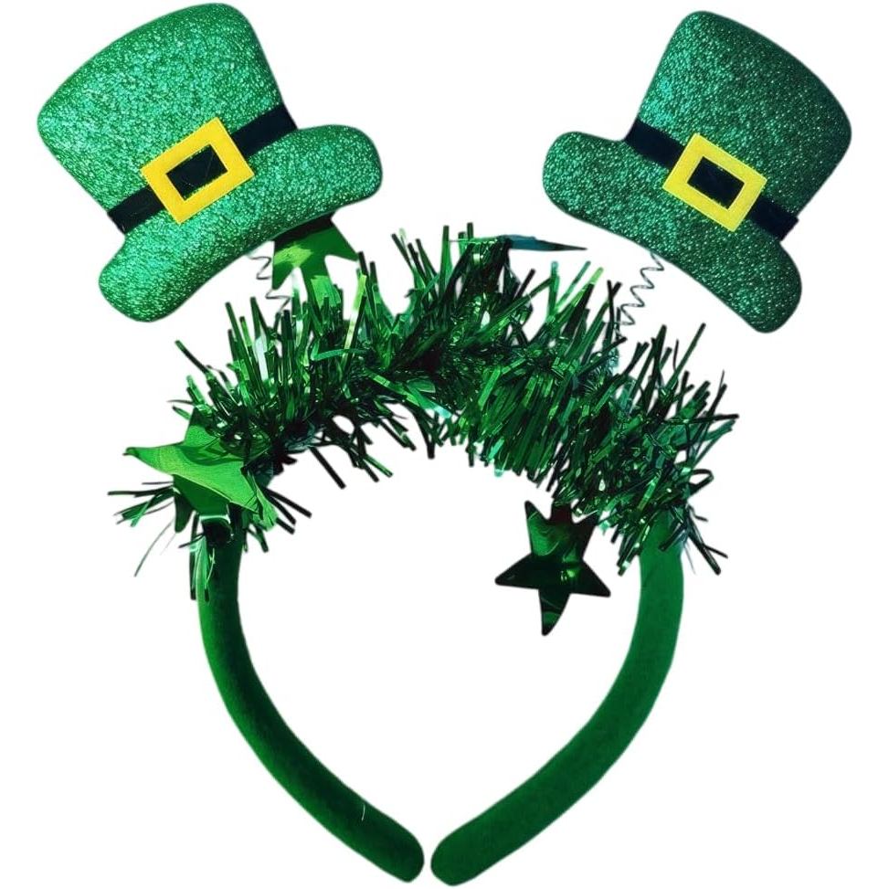 Tiara de Dia de São Patrício, Chapéu Verde, Acessórios de Fantasia para Mulheres