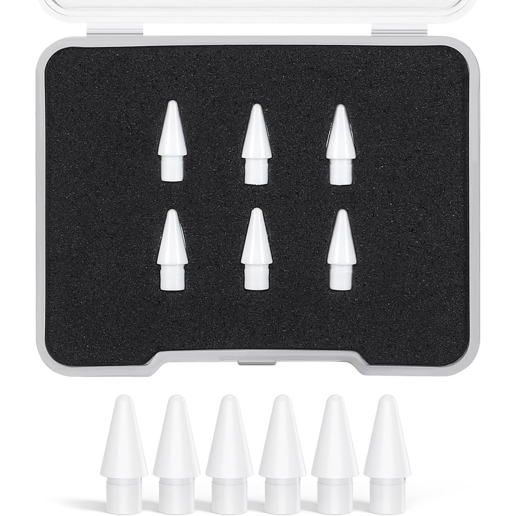Replacement Tips Suitable for Apple Pencil Compatible with Apple Pencil 6 Pack f