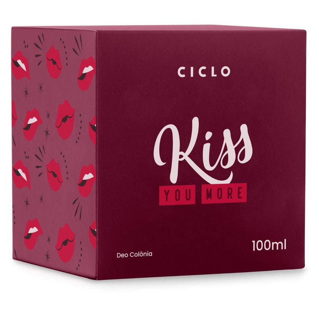 Perfume Deo Colônia Kiss You More Caixa Feminino 100ml Ciclo Cosmeticos — imagem 2 de 2