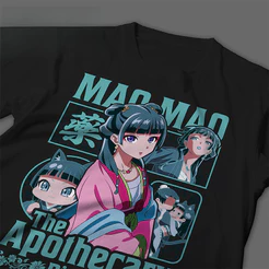 [Camiseta Premium em Algodão Puro]BOW Camisa Mao Mao The Apothecary Diaries Anime Camiseta Mao Mao 100% Algodão
