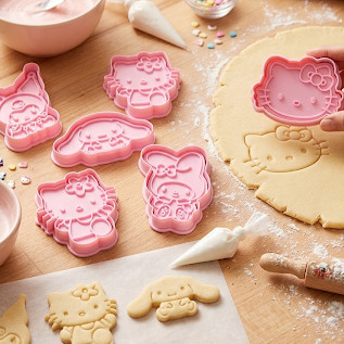 Kit Confeiteiro Divertido 10 Peças | 5 Cortadores + 5 Carimbos para Biscoitos, Pasta Americana, Massinhas e Biscuit