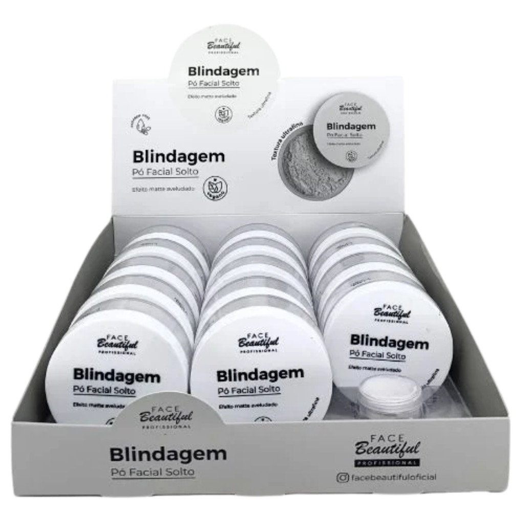 Display 14un Pó Solto Facial Blindagem Efeito Matte Face Beautiful
