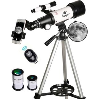 Telescópio Gskyer, Abertura de 70mm, Montagem AZ de 400mm, Telescópio Refrator Astronômico para Crianças e Iniciantes - 