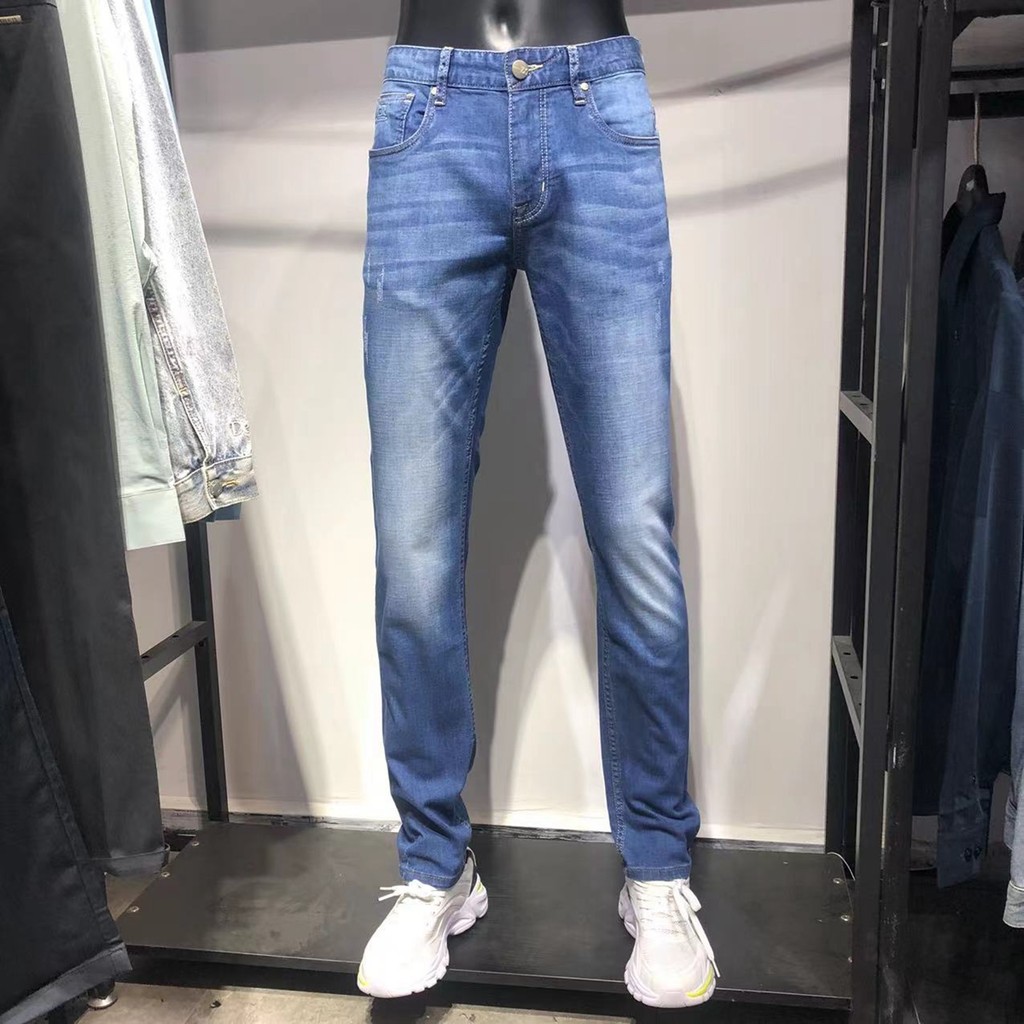 Marca roupas masculinas Jck Jns primavera novo estilo Jeans masculino pequeno em linha reta Casual calças masculinas est