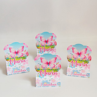 20 Porta Bis Personalizado Borboletas | Lembrancinha Festa Infantil Aniversário