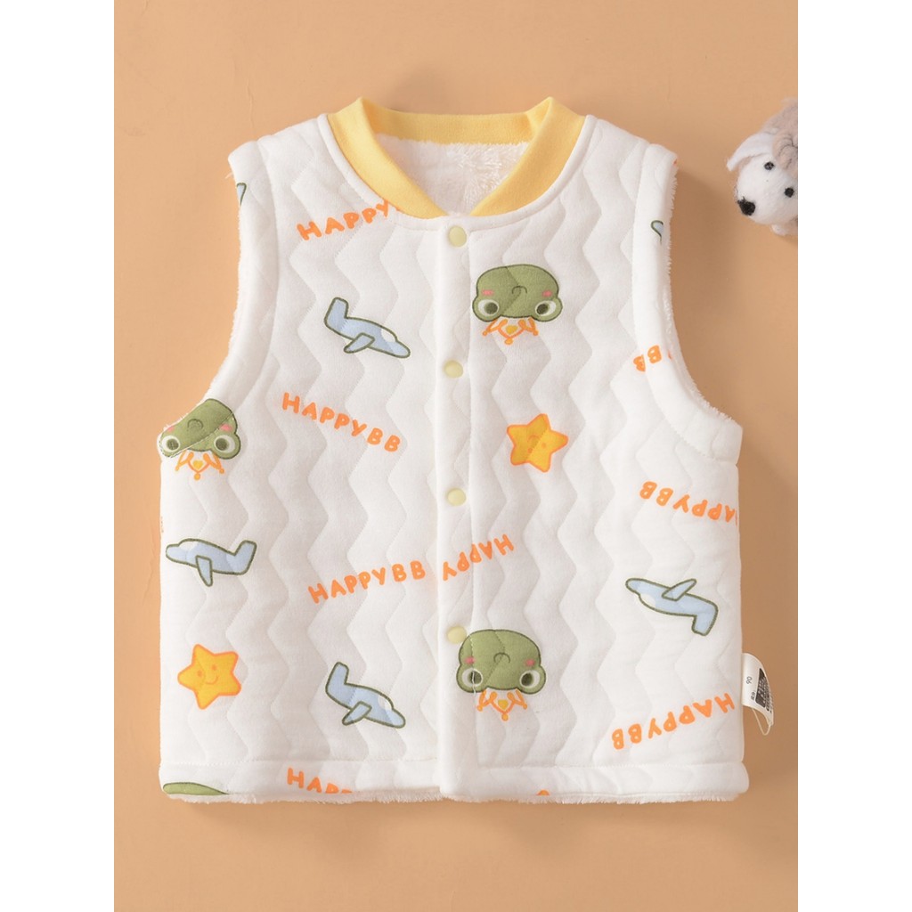 W inverno crianças forro forro de lã quente colete masculino feminino bebê casa sem mangas colete jaqueta pequena