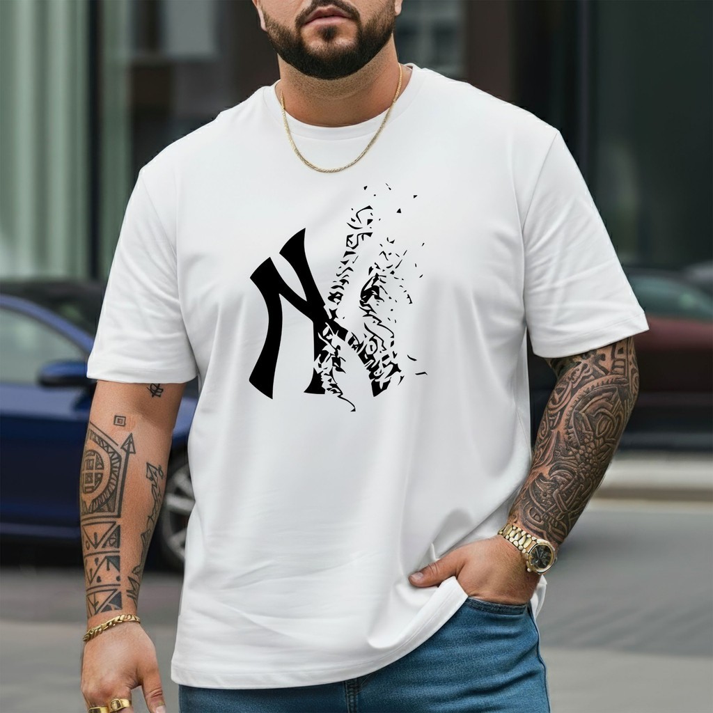 Camiseta Masculina NY Lançamento Camisa em Tecido Premium Lançamento Camisa 100% Algodão