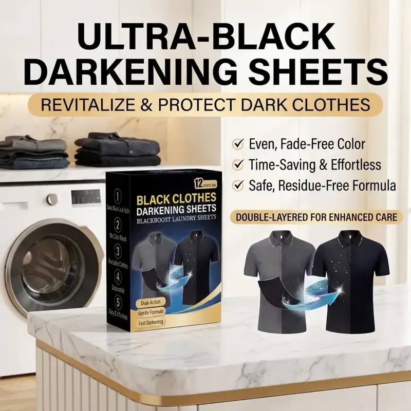 [Recupere o Preto]💯Folhas Para Restaurar Cor de Roupas Pretas/Corante Preto/Lavagem/Manutenção de Cor