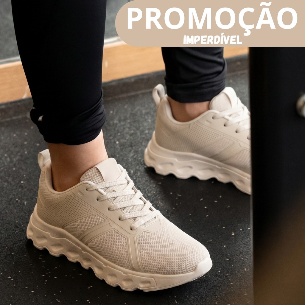 Tênis Academia Feminino Moderno Confortável para Treino Caminhada Corrida Fitness e Dia a Dia