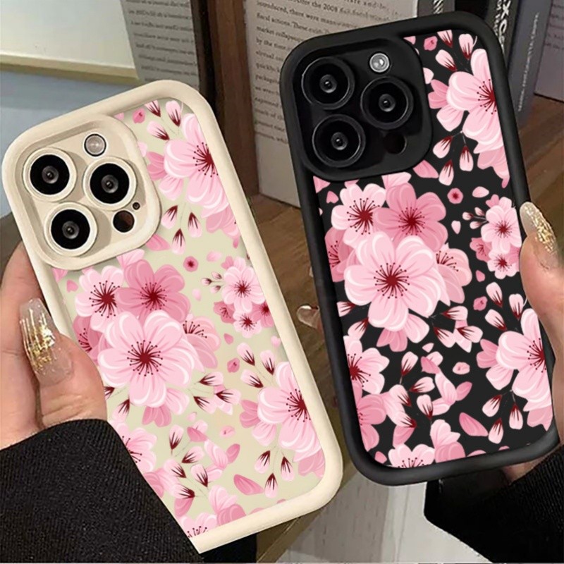 Capa De Telefone Fashion Flor De Pêssego Para Samsung Galaxy A17 A07 A14 A25 A54 A56 A36 A26 A24 A14 A15 A12 A16 A34 A55
