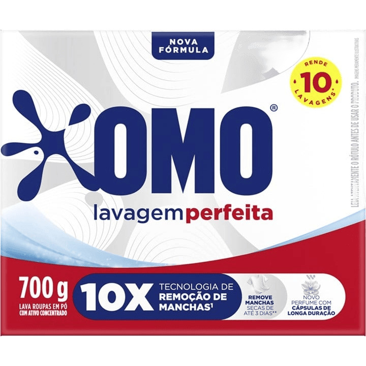 Omo Lava-Roupas em Pó com Ativo Concentrado Lavagem Perfeita Caixa 700g