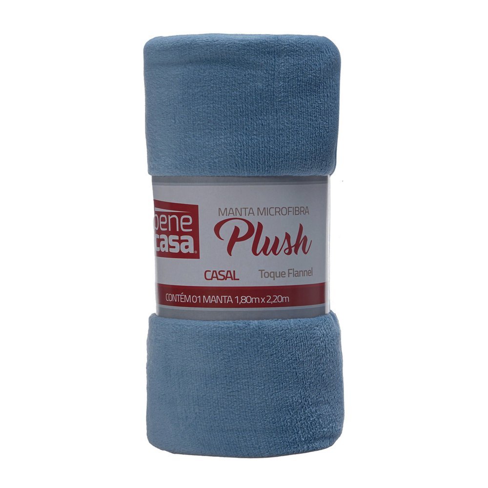 Manta de Microfibra Flannel Plush Casal 1,80m X 2,20m Bene Casa