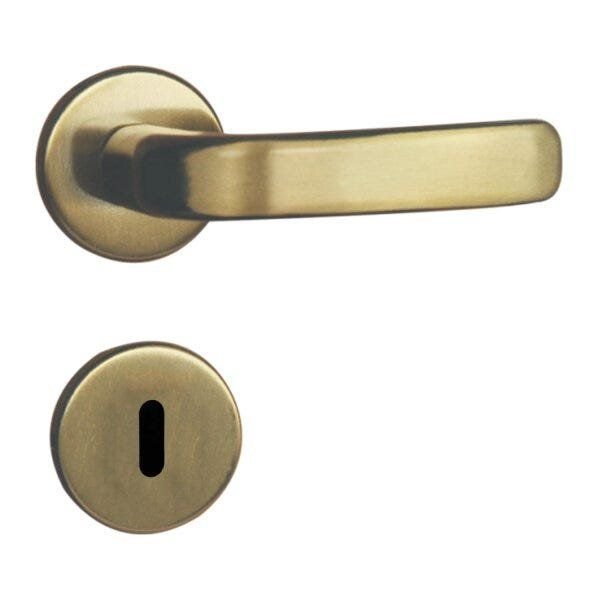 Fechadura Interna Roseta Aço MGM Stilo Rosa/Bronze Latonado Interna