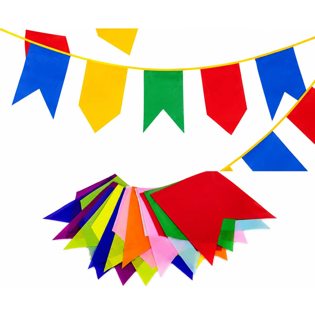 Kit Bandeirola Festa Junina Papel Colorido Decoração Arraiá