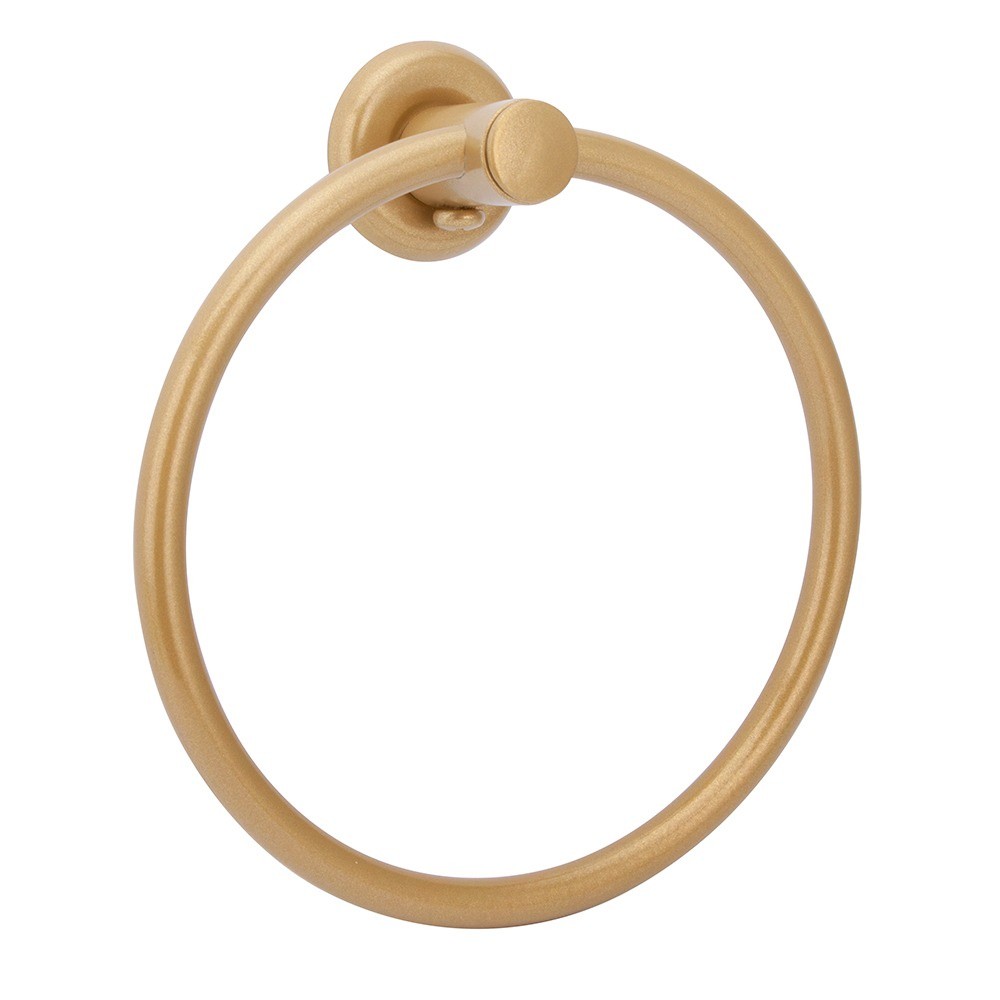 Porta Toalha Argola Mãos Rosto Metal Gold Dourado Banheiro Toalheiro Cabide