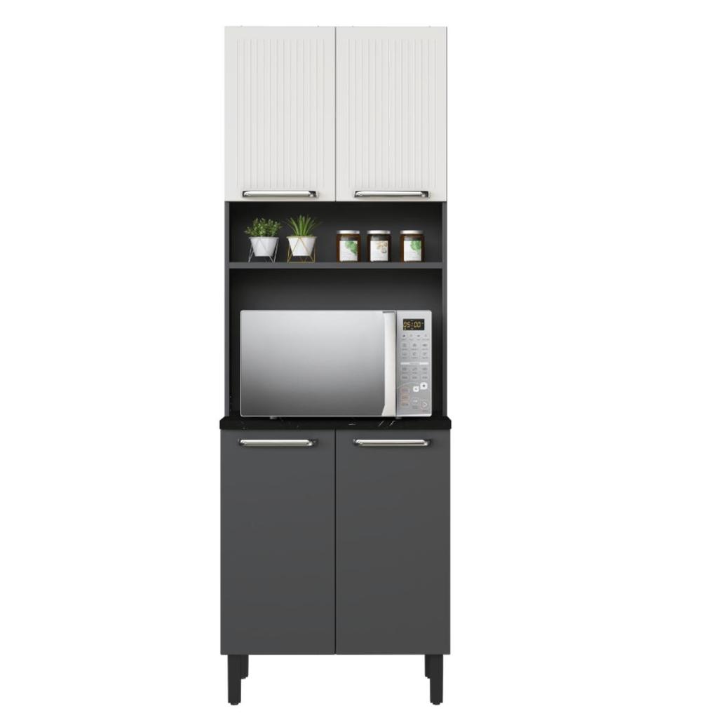 Paneleiro 70cm em Aço Grafite/Off White com Espaço para Forno Itatiaia Midi Pop Art i3