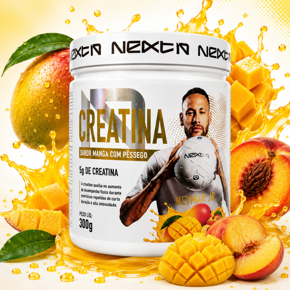 Creatina Monohidratada 100% Pura 300g Sabor Manga com Pêssego Next 10 Original