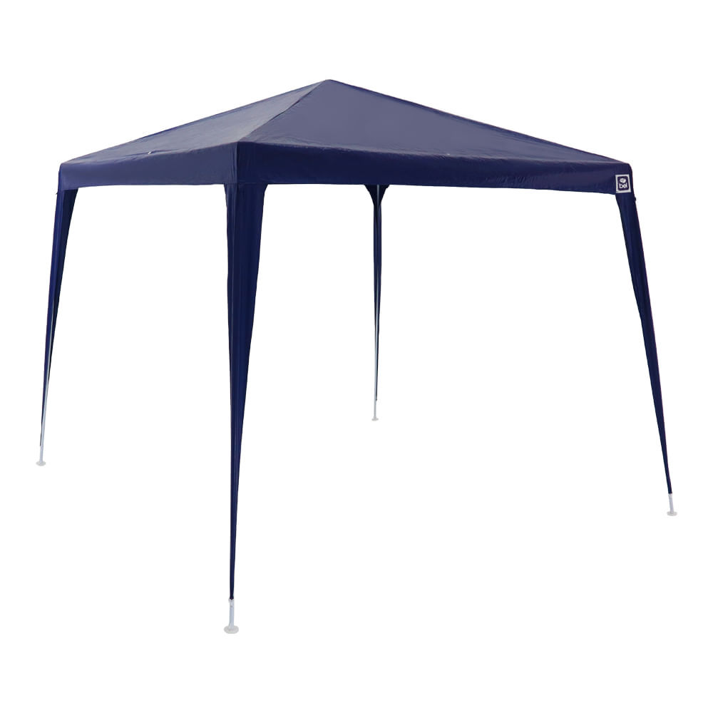 Tenda Gazebo Bel 3x3m Azul Tubular FPS 60 Com Bolsa para Transporte Praia Camping e jardim