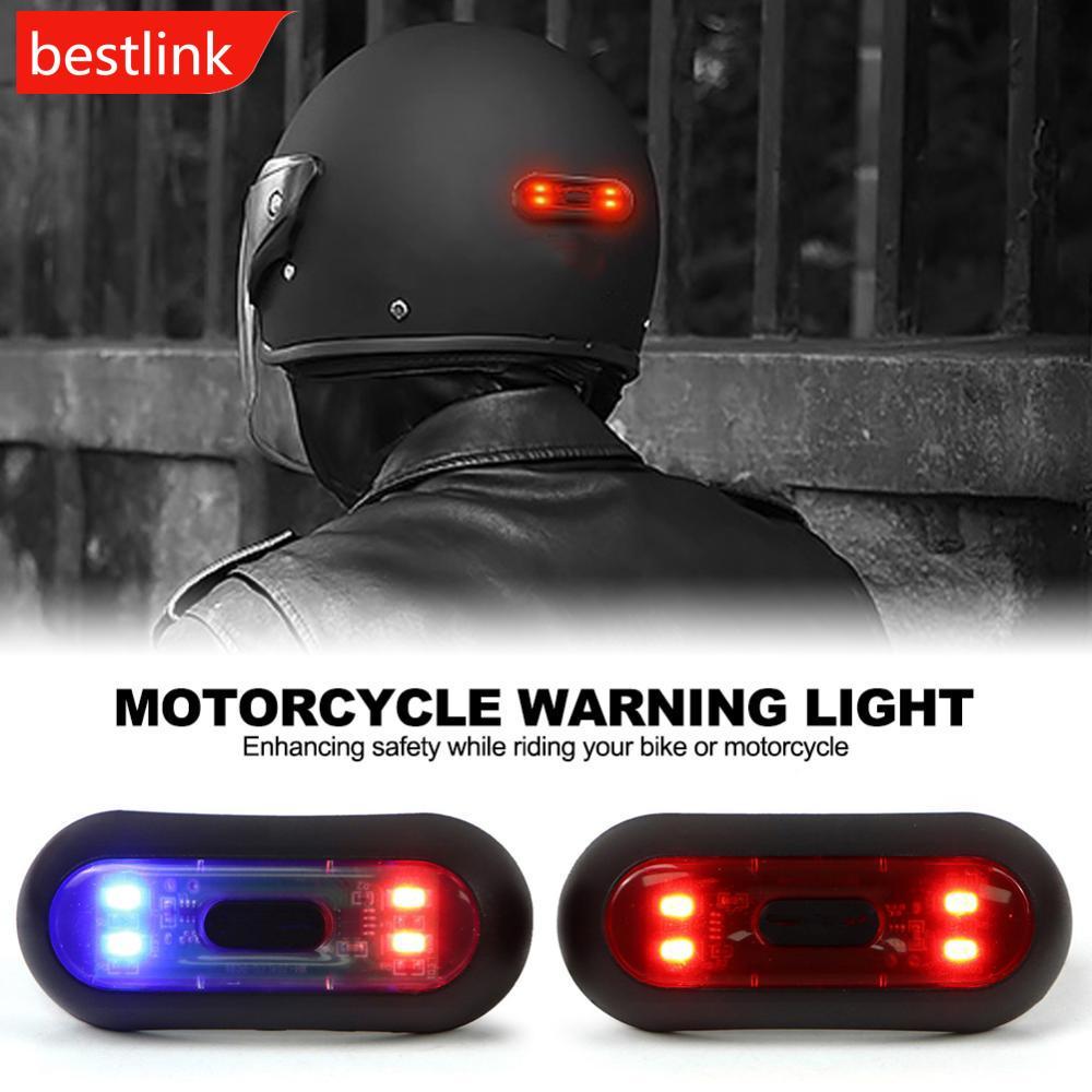 BESTLINK Capacete Da Motocicleta Luz Led Recarregável Segurança Lanterna Traseira Bicicleta Motocicletas Acessórios USB