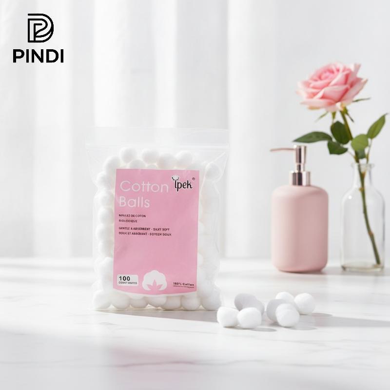 PINDI 50/100/200pcs Removedor De Esmalte Sem Fiapos Bolas De Algodão Macias Descartáveis Para Salão De Beleza Doméstico 