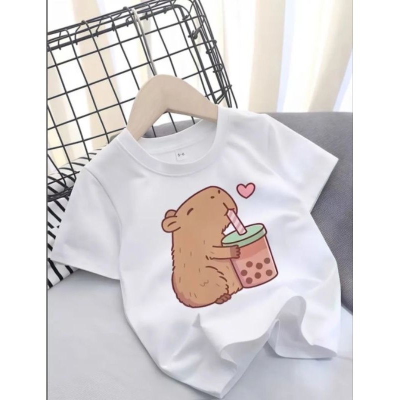 Camiseta camisa blusa infantil CAPIVARA Capybara suco 100% Algodão Premium 1 a 16