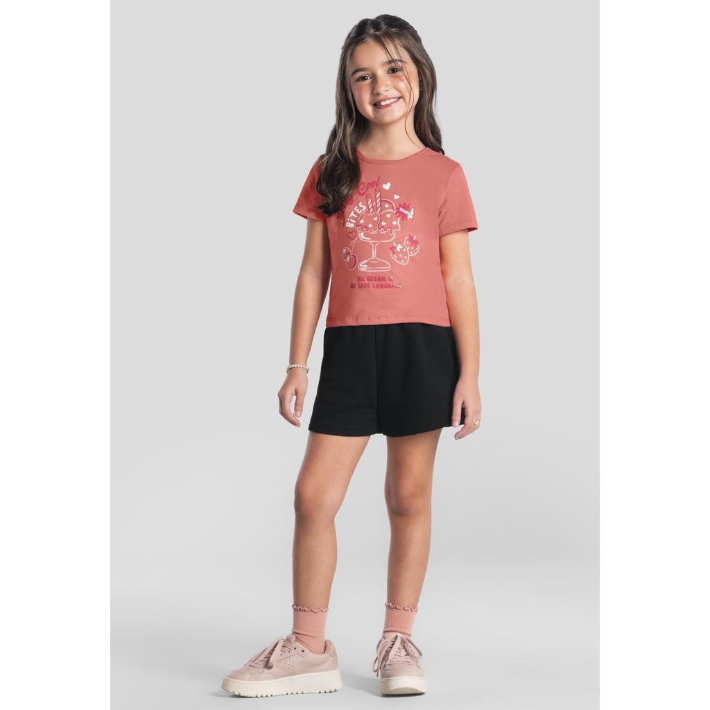 Conjunto infantil menina de sorvete Brandili