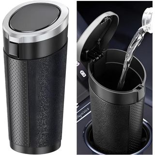 Lixeira para Carro com Tampa, Porta-Copos à Prova de Vazamentos e Recipiente de Lixo para Porta Lateral, Organizador de 