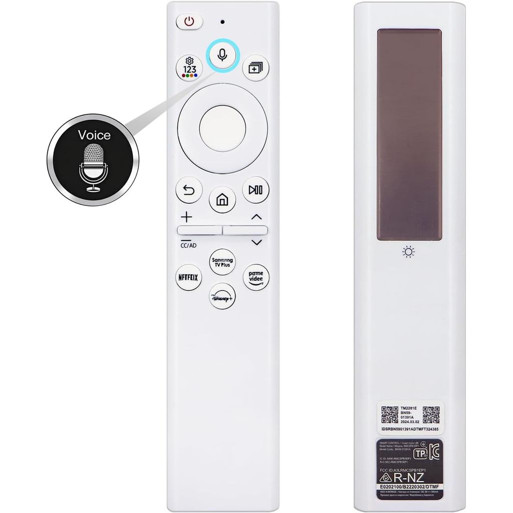 BN59-01391A TM2281E Controle Remoto de TV com Comando de Voz e Painel Solar Comp