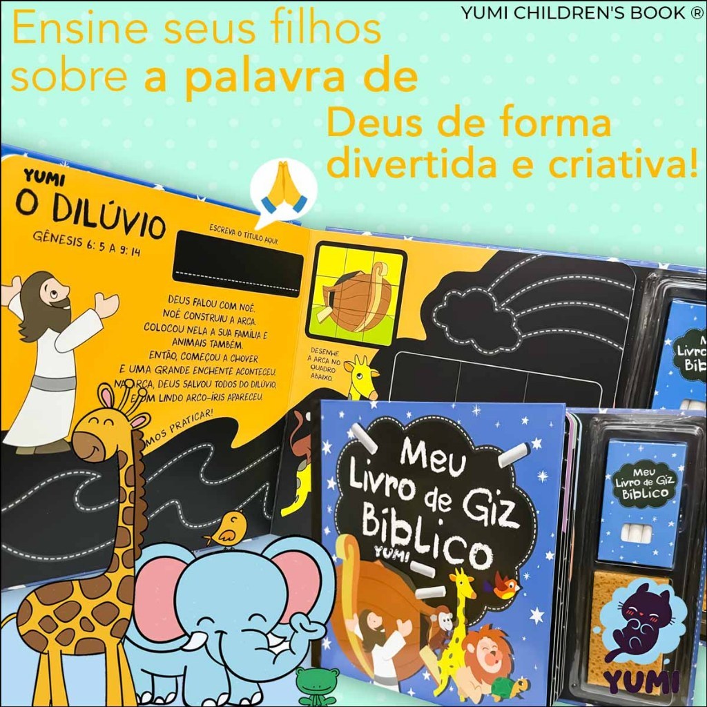 Livro Infantil Educativo Bíblico Desenhos Atividades Bíblicas Com Giz Apagável · foto 2
