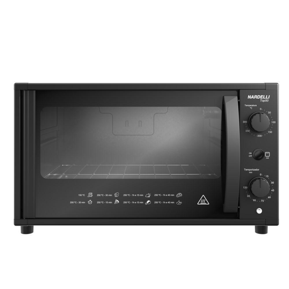 Forno Elétrico Bancada Nardelli Top 50 50L 1750W com Timer e Dourador Preto 110V