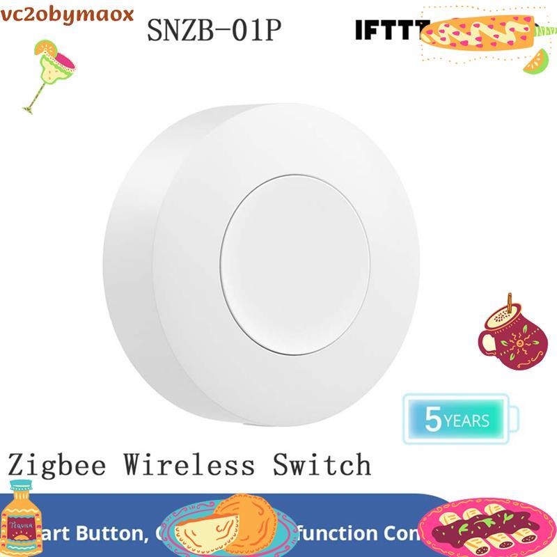 SNZB-01P Zigbee Interruptor Sem Fio Cena Inteligente Contol De 2 Vias Eletrodomésticos Via Componente Para Casa Funciona