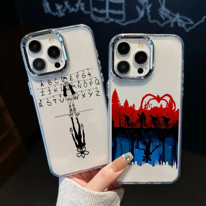 Capa de Telefone TV Strangers T-Things para Samsung Galaxy A57 A56 A55 A54 A53 A52 A36 A17 A16 A07 A06 4G 5G Transparent