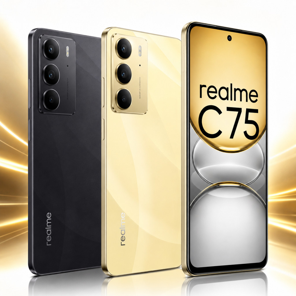 Smartphone Realme C75 5G 256GB 8GB RAM Dual SIM NFC Câmera 50MP