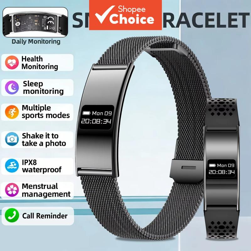Pulseira inteligente 2.8 mm ultra fina, pulseiras esportivas inteligentes, monitoramento de saúde de frequência