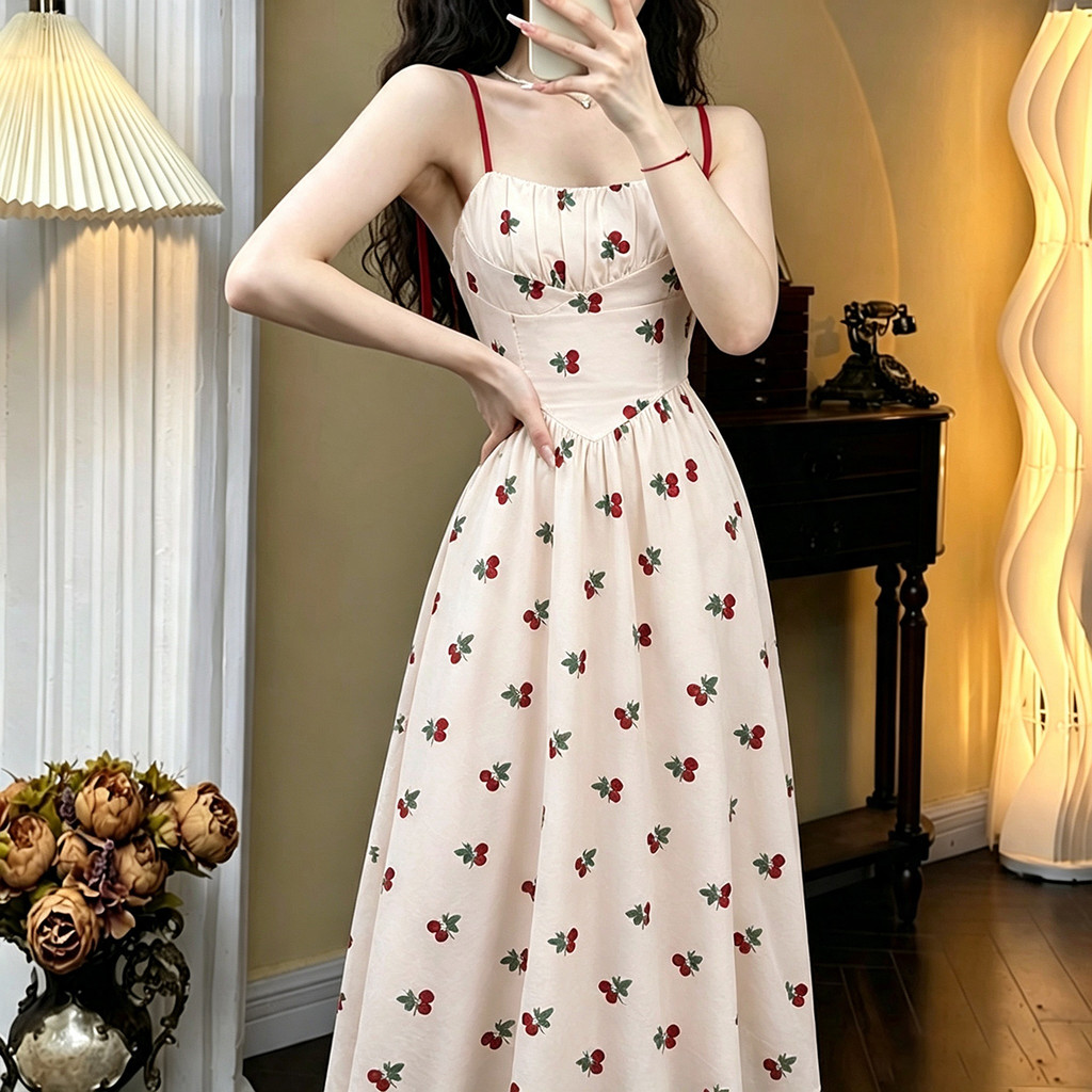 Lovito Férias Vestido Floral Contraste Fita Plissada Estrutura Linha Vestido Para Mulheres LNE51425 · foto 2
