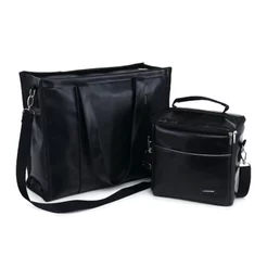 Kit Bolsa Tote Pro com Alça + Térmica Move Média Preta